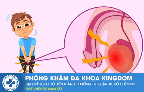 Bìu bị nổi vết viêm đỏ